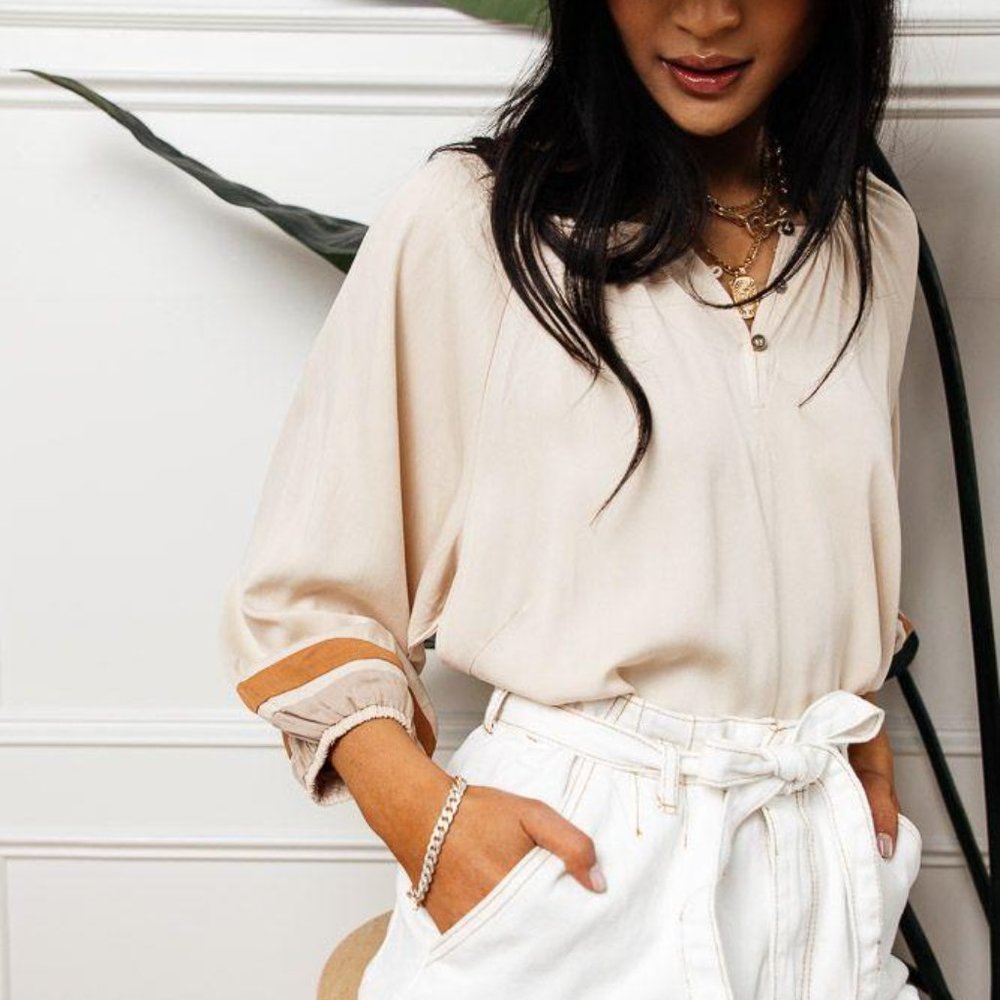 Arla Button Front Blouse - image 4